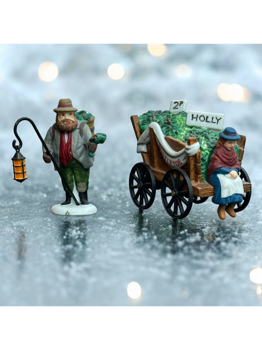 Dept 56 Chelsea Market Mistletoe Monger & Cart Dickens Village from 1994